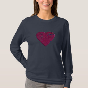 T-shirt Coeur abstrait de framboise