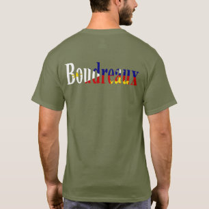 T-shirt Coeur acadien de Boudreaux Cajun de drapeau de la