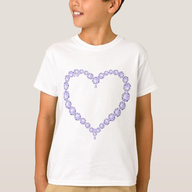 T-shirt Coeur Amethyst Gem (Devant)