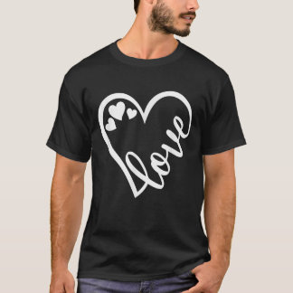 T-shirt Coeur, amour, femmes et filles Saint-Valentin
