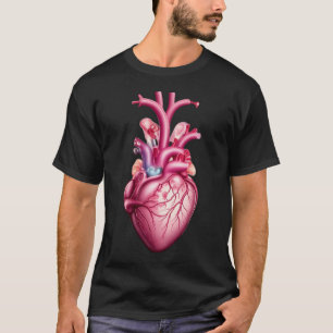 T-shirt coeur anatomique brillant