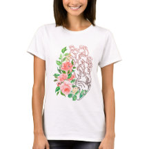 T-shirt Coeur anatomique floral - Médicale artisti