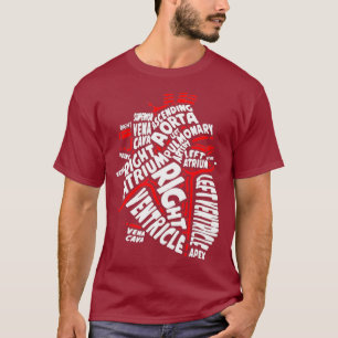 T-shirt Coeur anatomique Médicale parties de l'anatomie c