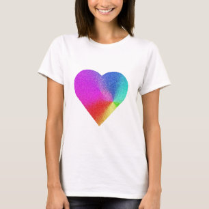 T-shirt Coeur arc-en-ciel
