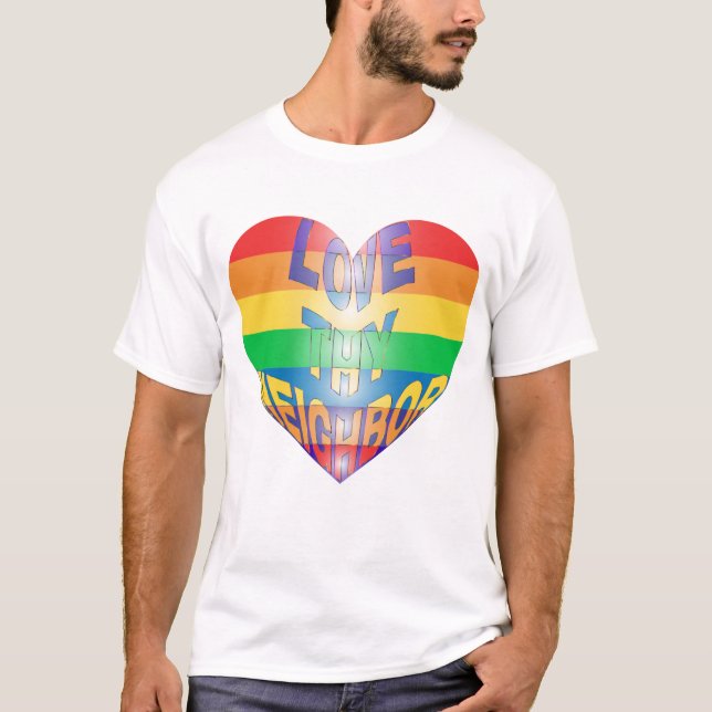 T-shirt Coeur arc-en-ciel (Devant)