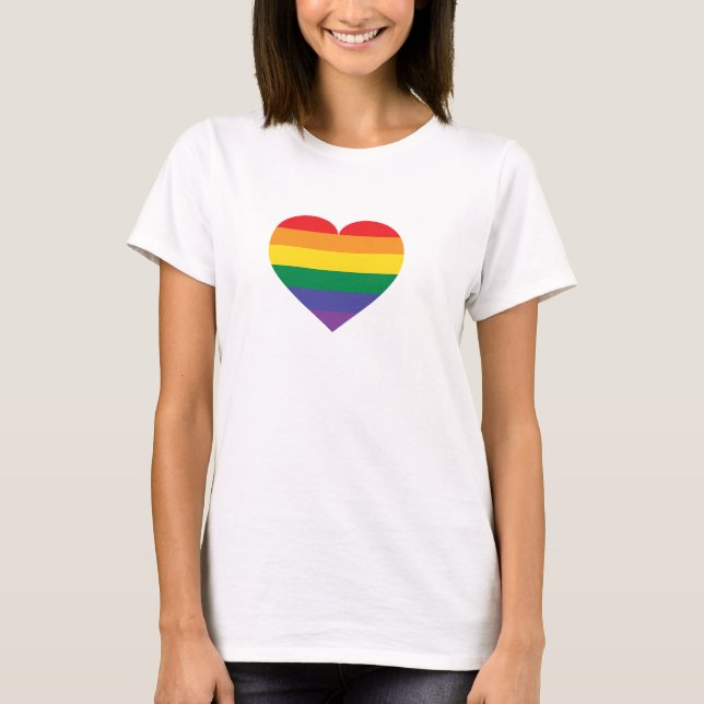 T-shirt Coeur arc-en-ciel (Devant)