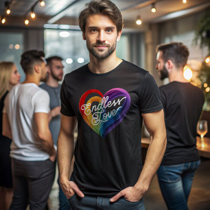 T-shirt Coeur arc-en-ciel Amour sans fin