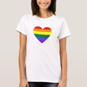 T-shirt Coeur arc-en-ciel Gay pride LGBT