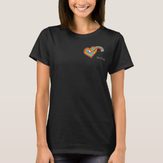T-shirt Cœur Arc-en-Ciel Le Progrès n'est pas Linéaire Nom