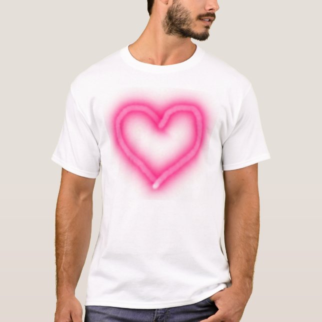 T-shirt coeur au néon (Devant)