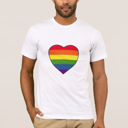 T-shirt Coeur aux couleurs arc-en-ciel