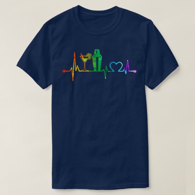 T-SHIRT COEUR BARTENDER COEUR BATTRE COULEUR (Design devant)