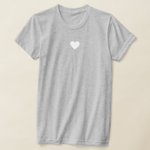 T-shirt Cœur Blanc Simple Moderne