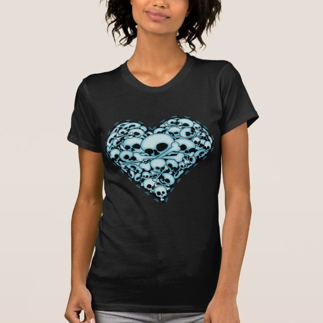 T-shirt Coeur bleu de crâne (Devant)