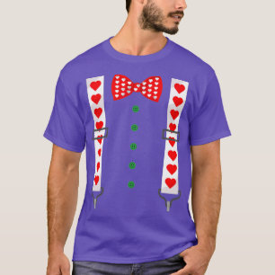 T-shirt Coeur Bow Cravates Suspendants Costume mignon Vale