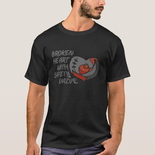 T-shirt Coeur brisé avec soupape de sécurité 2 (Devant)
