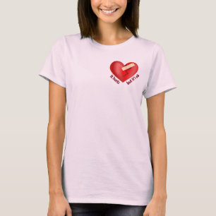 T-shirt Coeur brisé guéri avec patch et citation de vie