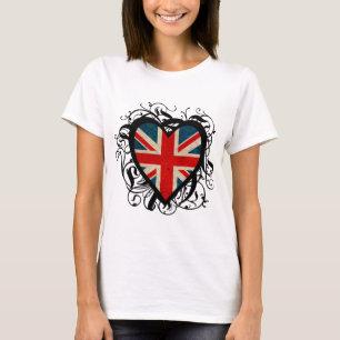 T-shirt Coeur britannique décoratif