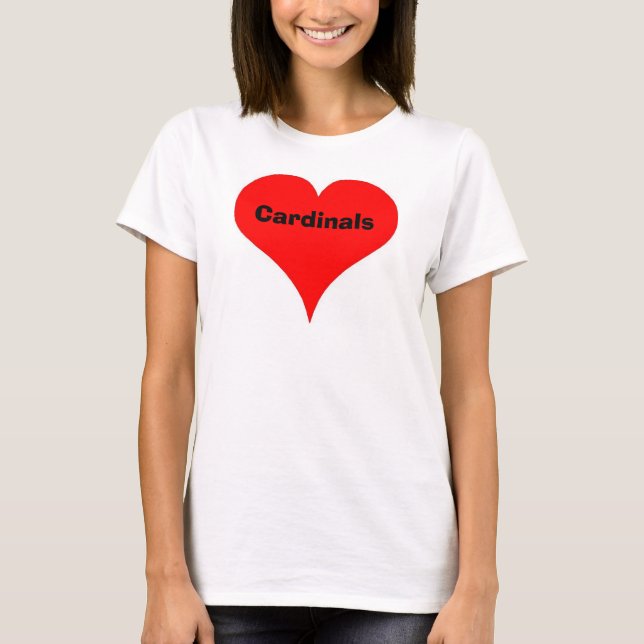 T-shirt coeur, cardinaux (Devant)