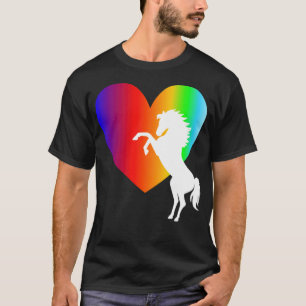 T-shirt Coeur cheval amour lire