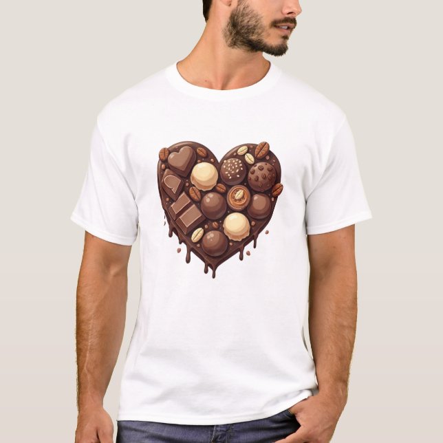 T-shirt Coeur chocolat (Devant)