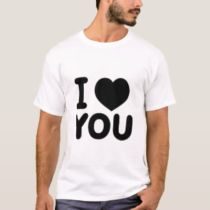 T-shirt Cœur classique "Je t'aime"