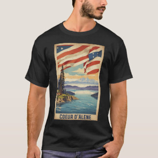 T-shirt Coeur D Alene Idaho USA Tourisme Vintage voyage