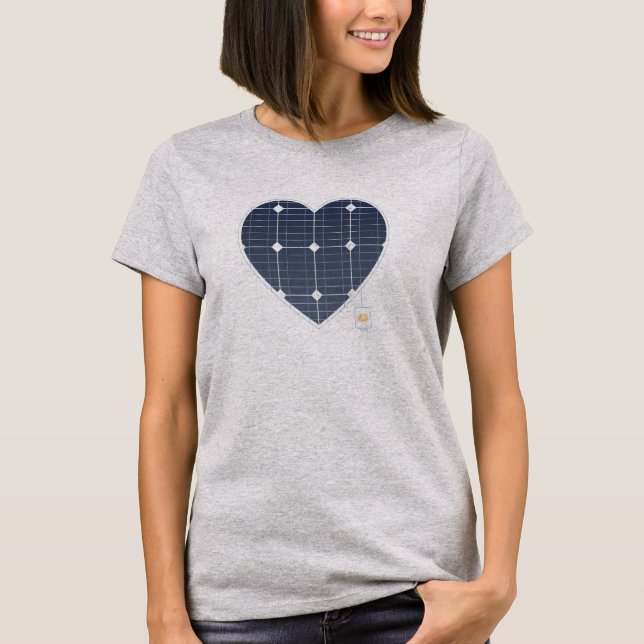 T-shirt COEUR D'ALIMENTATION DU PANNEAU SOLAIRE (Devant)