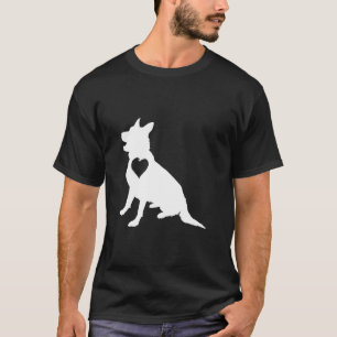 T-shirt Coeur d'amour berger allemand
