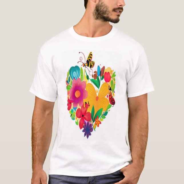 T-shirt Coeur d'amour de la nature (Devant)