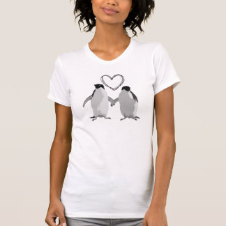 T-shirt Coeur d'amour de pingouin