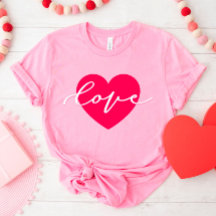 Coeur d'amour joli Script Saint Valentin Chemise