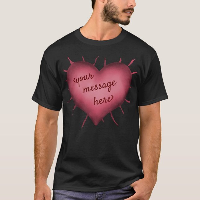 T-shirt Coeur d'amour personnalisé (Devant)