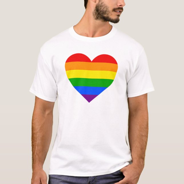 T-SHIRT "COEUR D'ARC-EN-CIEL " (Devant)