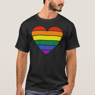 T-shirt Coeur d'arc-en-ciel