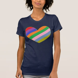 T-shirt Coeur d'arc-en-ciel