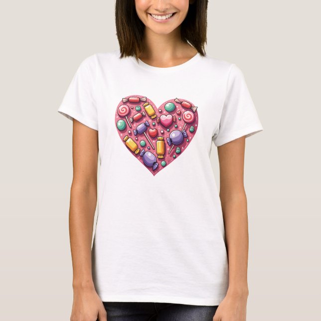T-shirt Coeur de bonbons (Devant)
