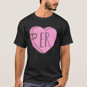 T-shirt Coeur de bonbons pour les valentines pour la journ