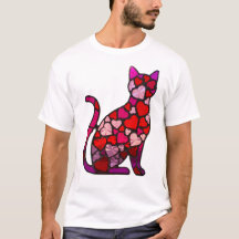 Cœur de chat en vitrail de la Saint-Valentin | Mos