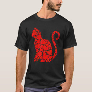 T-shirt Cœur de chat Saint-Valentin Drôle de chaton Enfant