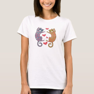 T-shirt coeur de chats