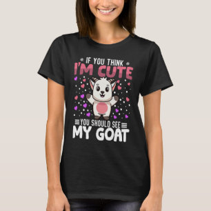 T-shirt Coeur de chèvre Saint-Valentin Animal pour femmes