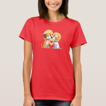Coeur de chiot de chien mignon Saint Valentin