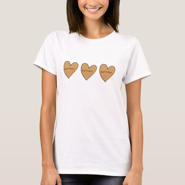 T-shirt Coeur de cliquet Loose (Devant)