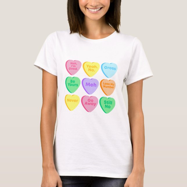 T-shirt Coeur de conversation drôle Chemise de la Saint Va (Devant)