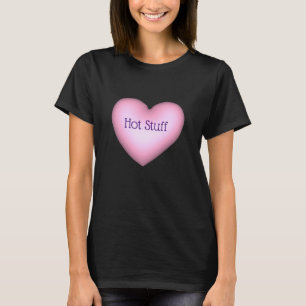 T-shirt Coeur de conversation personnalisable Hot Stuff