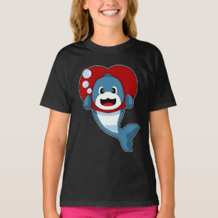 T-shirt Cœur de dauphin