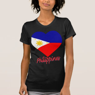 T-shirt Coeur de drapeau de Philippines
