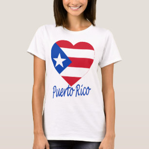 T-shirt Coeur de drapeau de Porto Rico