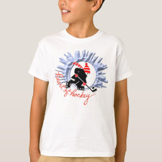 T-shirt Coeur de hockey